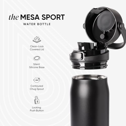 Simple Modern Insulated Sport Water Bottle with Chug Lid | 30oz, Black