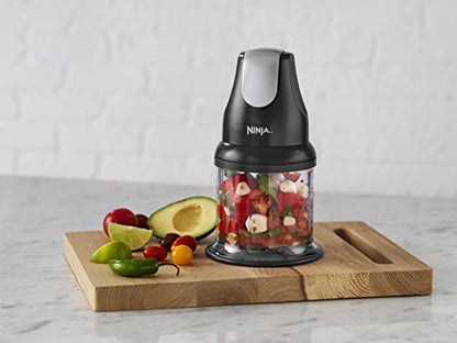 Ninja Express Chop Electric Food Chopper, 200-Watt, One-Touch Pulse, for Chopping, Mincing, and Pureeing – BPA-Free, Dishwasher Safe, with Storage Lid, 16oz, NJ100C (Canadian Version)