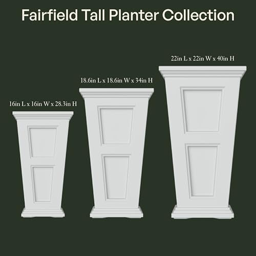 Mayne Inc. Fairfield 5829B Tall Planter, 28-Inch by 16-Inch by 16-Inch, Black