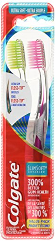 Colgate Slim Soft Advanced Ultra Soft Toothbrush, 2 Pack