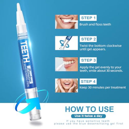 PankooTeeth Teeth Whitening Pen, Enamel-Safe Formula, No Pain for Sensitive Teeth