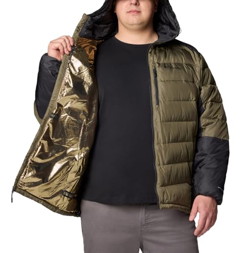 Columbia Mens Labyrinth Loop II Hooded Jacket, Stone Green/Shark, Large