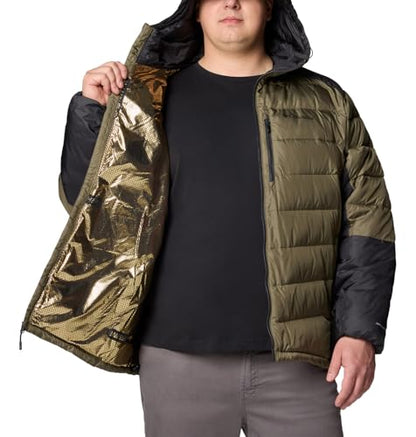 Columbia Mens Labyrinth Loop II Hooded Jacket, Stone Green/Shark, Large