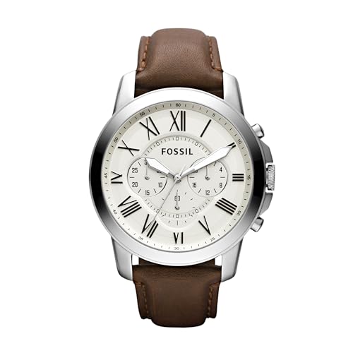 Fossil Men's FS4735 Grant Analog Display Analog Quartz Brown Watch