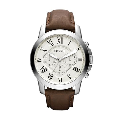 Fossil Men's FS4735 Grant Analog Display Analog Quartz Brown Watch
