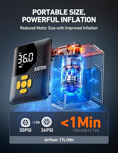 AstroAI 150 PSI Tire Inflator Portable Air Compressor, Fast Inflation Pump