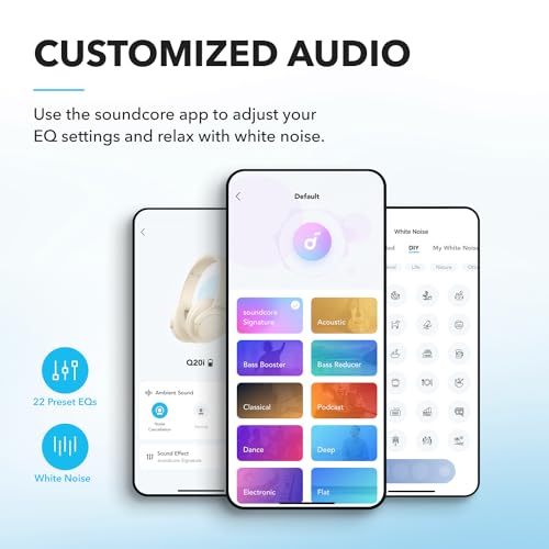 Anker soundcore Q20i Hybrid ANC Headphones, 40H Playtime, Bluetooth 5.0