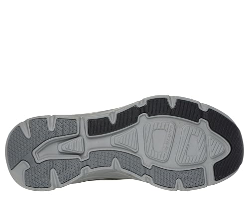 Skechers Men's D'lux Walker 2.0 Steadyway Sneaker, Black/Charcoal, 10