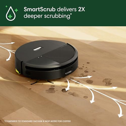 iRobot Roomba 205 DustCompactor Combo Robot Vac & Mop - Compacts Dirt Inside, No Emptying for 60 Days, Space Saving, No Dock, No Bags, Intense Power-Lifting Suction, LiDAR Navigation, Multi-Surface