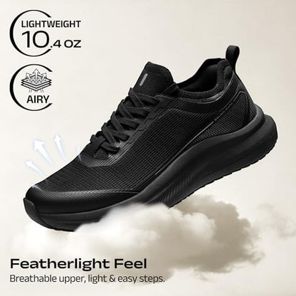 Bruno Marc Men's Walking Shoes Casual Sneakers,All Black,10