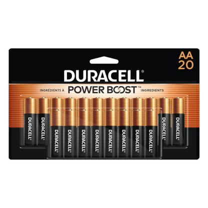 Duracell Coppertop AA Batteries, 20 Count, 12-Year Shelf Life, Long-Lasting