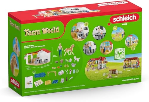 Schleich Farm World - 43Pc Veterinarian Practice with Pets | 42502