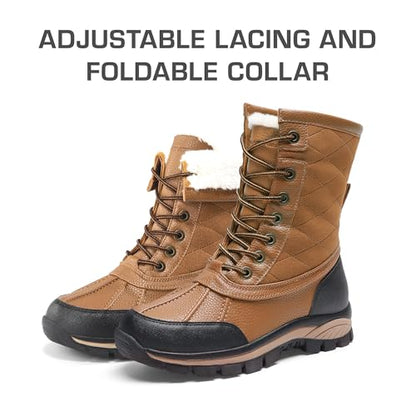 DREAM PAIRS Women's Waterproof Winter Snow Boots,Chestnut