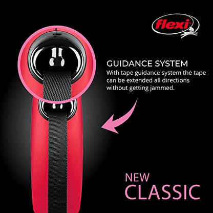 Flexi 25210755: Classic Retractable Tape Dog Leash, Red Xs 26 Lbs 10Ft