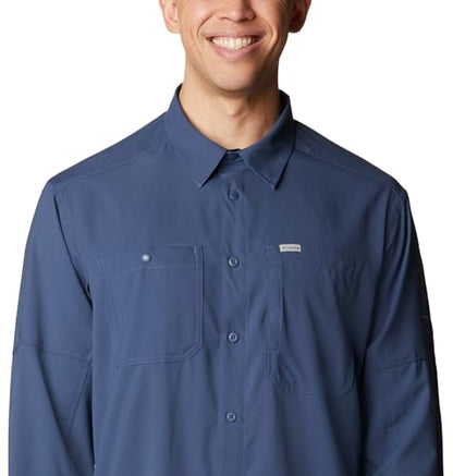 Columbia Men's Silver Ridge Utility Lite Long Sleeve, Dark Mountain, Large