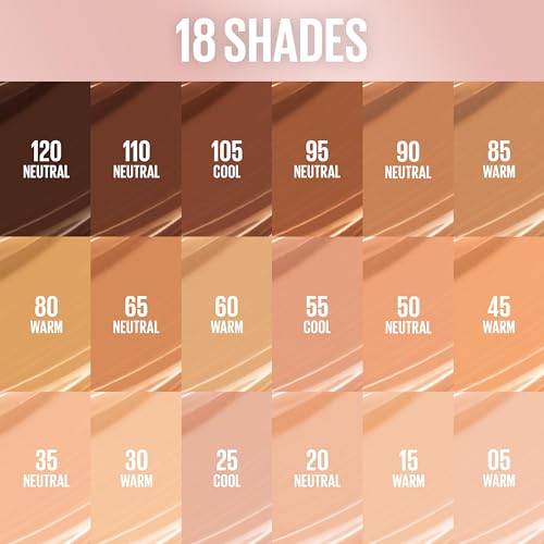 Maybelline Lifter Serum Concealer, Radiant Concealer with Full Coverage, Includes 2% Peptides + Caffeine to Hydrates & Brightens Under Eyes, 105, 1 Count