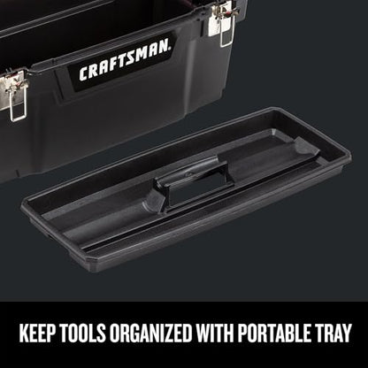 CRAFTSMAN® 20 in. Plastic Toolbox, with Metal Latches, Top Organizers and Removeable Tray (CMST20901)