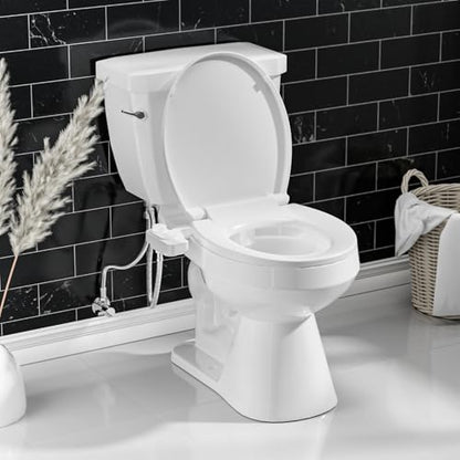 SAMODRA Non-Electric Bidet Attachment for Toilet – Self-Cleaning Dual Nozzle (Frontal & Rear Wash), Adjustable Water Pressure, Fits Most Toilets, Easy Installation (Classic White)