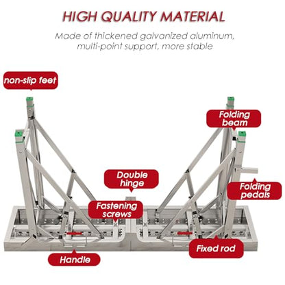HIYOUGO Work Platform, Folding Portable Scaffolding, Work Scaffolding