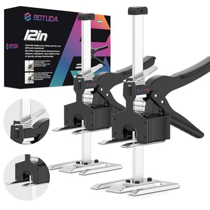 BOTUDA Labor Saving Arm Jack 2 Pack-12 Furniture Jack, Black