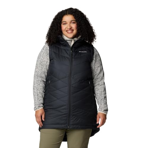 Columbia Womens Heavenly II Long Vest, Black, Medium