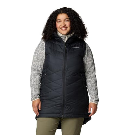 Columbia Womens Heavenly II Long Vest, Black, Medium