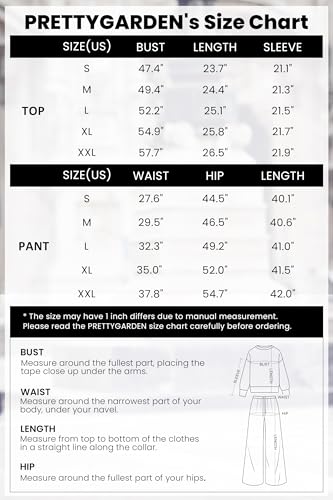 PRETTYGARDEN Womens Loose Fit Casual 2 Piece Lounge Set(Army Green,S)