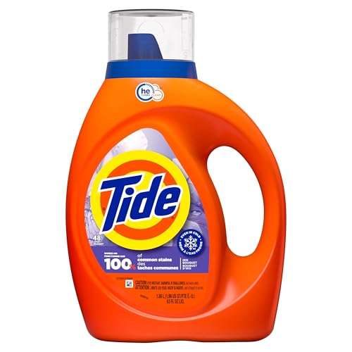 Tide Liquid Laundry Detergent, Iris Bouquet Scent, HE Compatible, Cold Water Clean Liquid Detergent, 1.86 Litres, 48 Loads