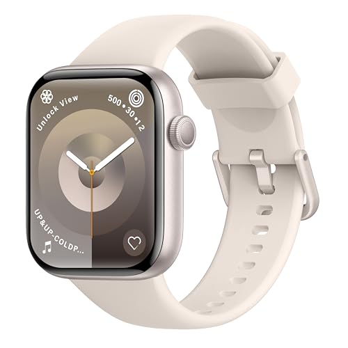 Smart Watch for Men Women, Bluetooth Calling, 1.85" HD Touch Screen Fitness Tracker, 140+ Sports Modes, Heart Rate Sleep Monitor, DIY Dial, IP68 Waterproof, Compatible with Android & iOS(Starlight)