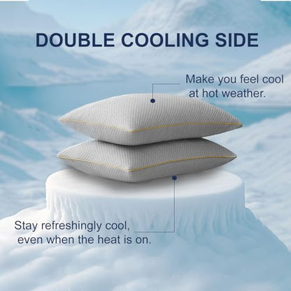 Moonrite Cooling Queen Pillows 2 Pack,Shredded Memory Foam Pillow 50x75cm