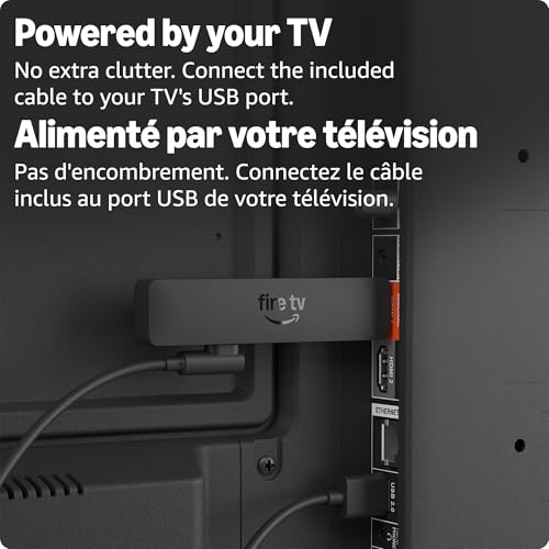 Amazon Fire TV Stick HD (newest model), free & live TV, Alexa Voice Remote, powered by the TV, effortless setup