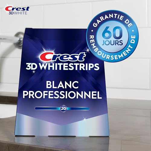 Crest 3D Whitestrips Professional White At-Home Teeth Whitening Kit, 22 Treatments, 20 Levels Whiter