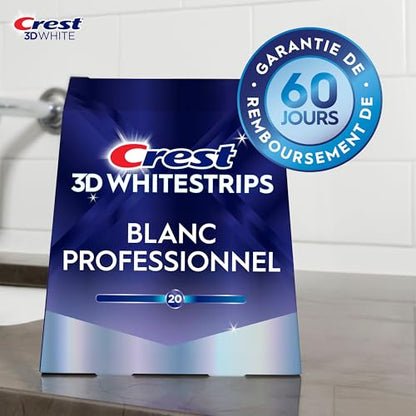 Crest 3D Whitestrips Professional White At-Home Teeth Whitening Kit, 22 Treatments, 20 Levels Whiter