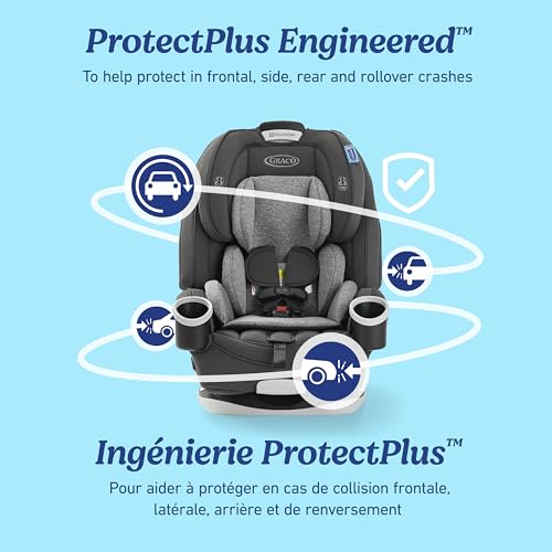 Graco 4Ever All-in-One Convertible Car Seat, 4-in-1 Baby to Big Kid Car Seat from 1.8-54 kg (4-120 lb), ProtectPlus Engineered, Drew