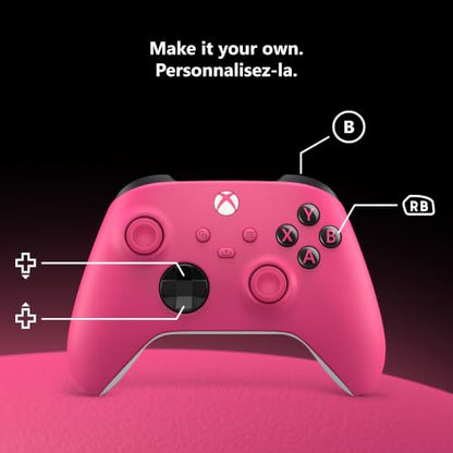 XBOX Wireless Controller – Deep Pink – for XBOX Series X|S, XBOX One, PCs, TVs, mobile, and more