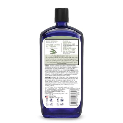 Dr Teal’s Foaming Bath with Pure Epsom Salt, Cannabis Sativa Hemp Seed Oil, 34 fl oz (Packaging May Vary)