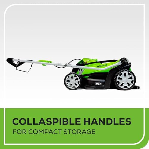 Greenworks 40V 14-inch Cordless Lawn Mower, 4.0 Ah Battery and Charger Included 2506302