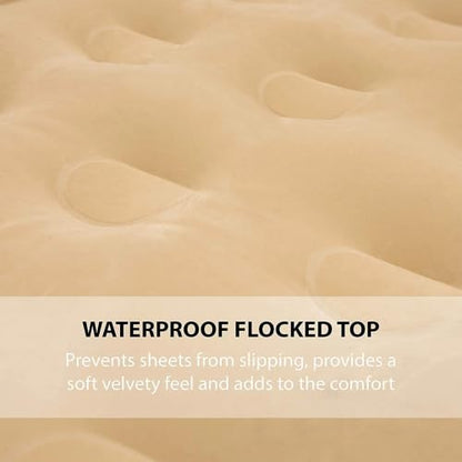 Queen Air Mattress w/Built-in-Pump, 18.5" High Raised Air Mattress | CloudCoil Inflatable Air Bed with Storage Bag, Flocked Top Blow Up Mattress for Home Guest Use, Portable Bed Camping Mattress