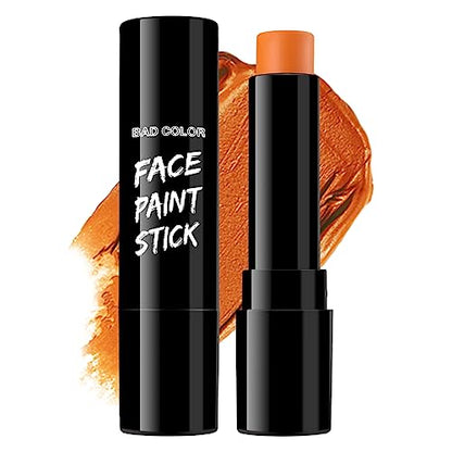 Orange Face Body Paint Stick, Cream Blendable Eye Black Full Body Paint Makeup for Halloween SFX Makeup Cosplay Joker Zombie Vampire Costume Parties