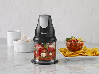 Ninja Express Chop Electric Food Chopper, 200-Watt, One-Touch Pulse, for Chopping, Mincing, and Pureeing – BPA-Free, Dishwasher Safe, with Storage Lid, 16oz, NJ100C (Canadian Version)