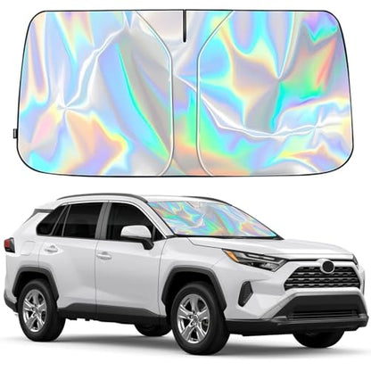 RECCI 240T Laser Reflective Windshield Sun Shade, Heat & UV Protection