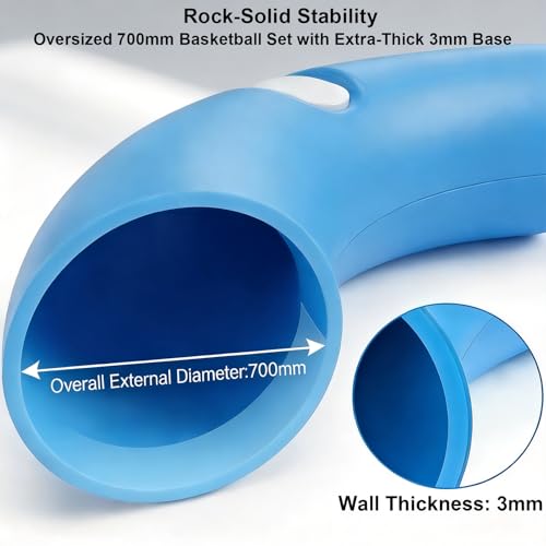 Dual Pool Basketball Hoop with Backboard for Boys Girls 2-in-1 Floating Pool Toys Ring Game 4 Balls 8 Rings & Pump Outdoor Swimming Pool Basketball Games Water Play Summer Toy for Adults and Family