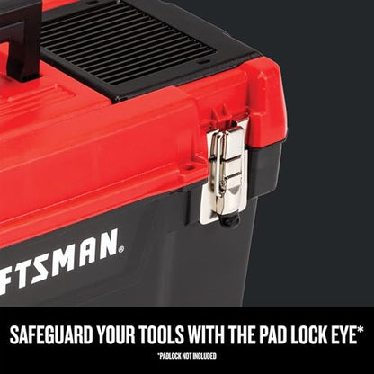 CRAFTSMAN® 20 in. Plastic Toolbox, with Metal Latches, Top Organizers and Removeable Tray (CMST20901)