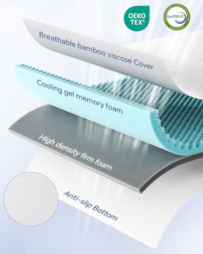 BEDELITE 3 Inch Egg Crate Memory Foam Mattress Topper Queen Size | Soft High Density Mattress Foam Pad for Pressure Relief, Bed Topper with Removable & Machine Washable Bamboo Viscose Cover
