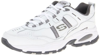 Skechers Men's Vigor 2.0 Serpentine Sneaker, White/Charcoal, 9.5