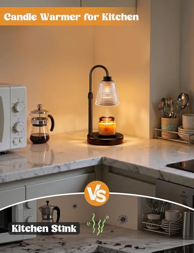 Candle Warmer Lamp with Timer Home Decor Birthday Gifts for Women | Dimmable Candle Warmer for Jar Candles, Height Adjustable Wax Warmer,Halloween Decorations House Warming Gifts New Home