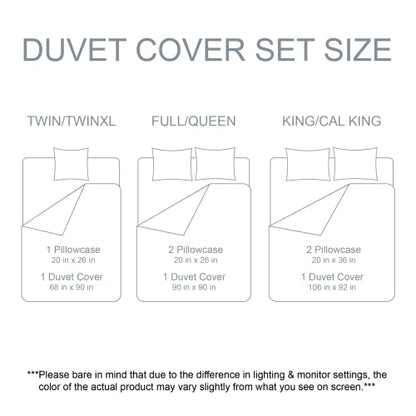 Swift Home King/Cal King 100% Cotton Chambray Duvet Cover Set, Yarn Dyed, Prewashed & Pre-Wrinkled – Ash Grey, King/Cal King (106” x 92”) – Comforter Not Included