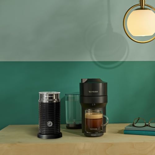 Nespresso Vertuo Pop+ Pod Coffee Maker Liquorice Black with Milk Frother