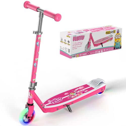Gyroor Minions KS2 Kids Electric Scooter Ages 3 to 8 Deep Pink