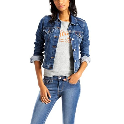 Levi's Women's Original Trucker Jacket, Sweet Jane (Waterless), Medium